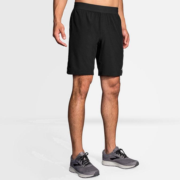 Brooks Men's Equip 9 Running Shorts Singapore - Grey (17802-IHKQ)